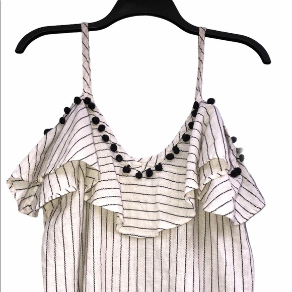 Sam & Lavi size medium cream & black striped dress - Picture 2 of 8